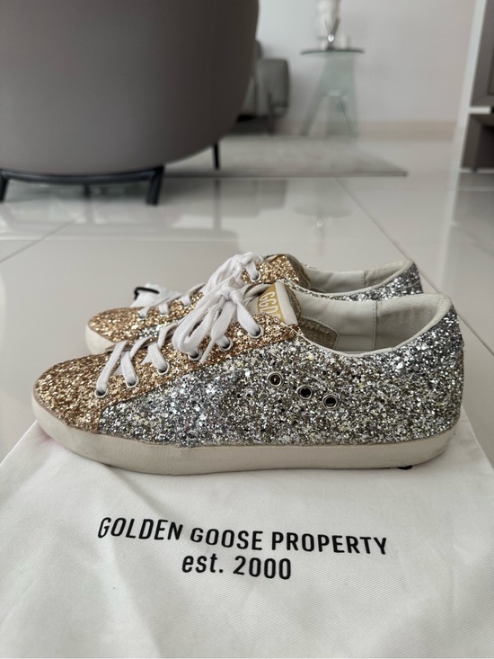 Golden Goose Shoes - Golden Goose Superstar Bicolor Glitter Sneakers